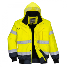Portwest C465 Jól láthatósági Bomber dzseki (sárga/tengerkék, 4XL)