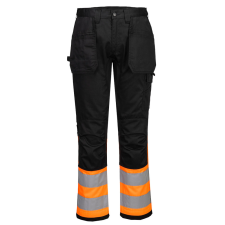 Portwest CD858 WX2 Eco Hi-Vis Class 1 lengőzsebes nadrág narancs-fekete láthatósági ruházat