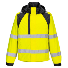 Portwest CD860 Portwest WX2 Eco Jól Láthatósági Esőkabát (sárga/fekete, XL)
