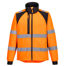 Portwest CD875 Portwest WX2 Eco Jól Láthatósági Softshell Kabát (2L) (narancs/fekete, L)