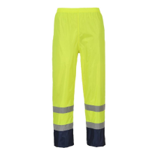 Portwest Classic Contrast Hi-Vis vízálló nadrág - H444 S kék és sárga láthatósági ruházat