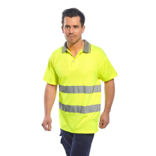 Portwest Comfort Fényvisszaverő Védő Polo Shirt-S171 M Sárga láthatósági ruházat