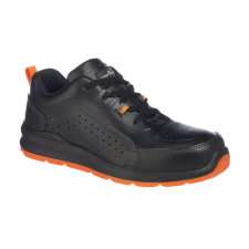 Portwest Compositelite perforált biztonsági Trainer S1P Black/Orange 42 munkavédelmi cipő
