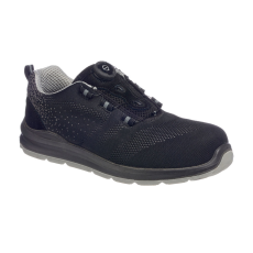 Portwest Compositelite Wire Lace Biztonsági Trainer S1P Black/Grey 38