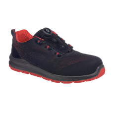 Portwest Compositelite Wire Lace Biztonsági Trainer S1P Black/Red 43