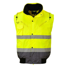 Portwest Contrast Bomber Hi-Vis védőkabát - C465 S szürke és sárga