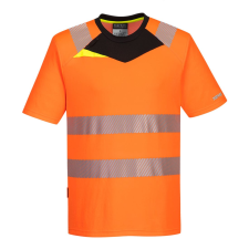 Portwest DX413 DX4 Hi-Vis Póló S/S (sárga/fekete, 4XL) láthatósági ruházat