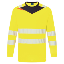 Portwest DX416YBR5XL Portwest DX4 Hi-Vis T-Shirt L/S láthatósági ruházat