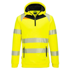Portwest DX482 DX4 Hi-Vis 1/4 zippzáras kapucnis pulóver láthatósági ruházat