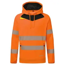 Portwest DX483 DX4 Hi-Vis kapucnis pulóver (narancs/fekete, XXXL)