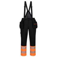Portwest DX4 Hi-Vis 1. osztályú téli kantáros nadrág Orange/Black XL