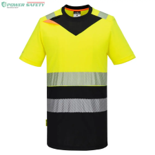 Portwest DX4 Hi-Vis Class 1 póló S/S - Sárga/Fekete láthatósági ruházat