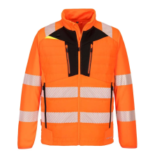 Portwest DX4 Hi-Vis Hybrid Baffle kabát DX473 Narancs/Fekete S méret láthatósági ruházat