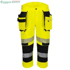 Portwest DX4 Hi-Vis kalóz nadrág - Sárga/Fekete