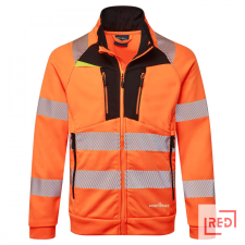 Portwest DX4 Hi-Vis kapucnis cipzáras pulóver láthatósági ruházat