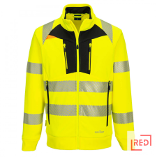 Portwest DX4 Hi-Vis kapucnis cipzáras pulóver láthatósági ruházat