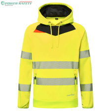 Portwest DX4 Hi-Vis kapucnis pulóver - Sárga/Fekete láthatósági ruházat