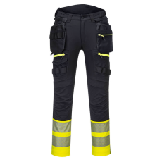 Portwest DX4 Hi-Vis levehető holster zsebes Class 1 nadrág Yellow/Black 36