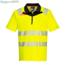 Portwest DX4 Hi-Vis póló S/S - Sárga/Fekete láthatósági ruházat