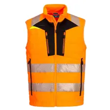 Portwest DX4 Hi-Vis Softshell Mellény Orange/Black 4XL láthatósági ruházat
