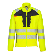Portwest DX4 Hi-Vis Zip Base felső Yellow/Black 5XL láthatósági ruházat