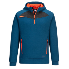 Portwest DX4 Quarter Zip kapucnis pulóver (azúrkék, L)