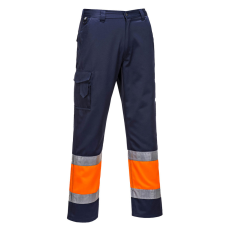 Portwest E049 Jól láthatósági nadrág (navy/narancs, XL)