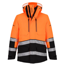 Portwest EV4 Hi-Vis Expedition Parka télikabát Orange/Black XL láthatósági ruházat