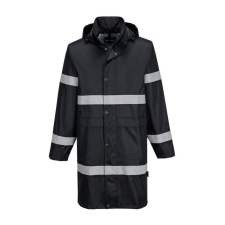 Portwest F437 Iona hosszú fekete PVC esőkabát 100 cm munkaruha
