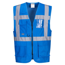 Portwest F476 Iona vezetői jól láthatósági mellény (Királykék, 3XL) láthatósági ruházat