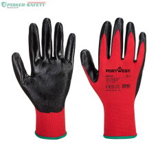 Portwest Flexo Grip nitril kesztyű - Piros/Fekete