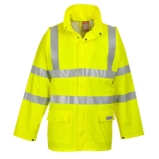 Portwest FR41 Sealtex Flame Hi-Vis lángálló esőkabát sárga munkaruha