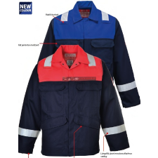  Portwest FR55 Antisztatikus kéttónusú kabát (Navy/royal kék)