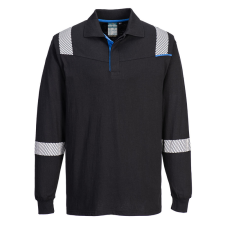 Portwest FR711BKRS Portwest WX3 Flame Resistant Long Sleeve Polo munkaruha
