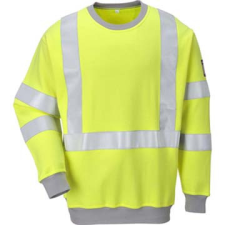 Portwest FR72 Lángálló és antisztatikus jól láthatósági pulóver sárga láthatósági ruházat