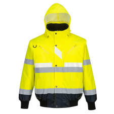 Portwest Glowtex 3 az 1-ben dzseki Yellow/Navy XXL láthatósági ruházat