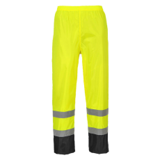 Portwest H444 Hi-Vis Classic Contrast Esőnadrág (sárga/fekete, XL)