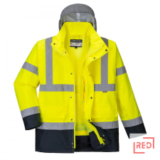 Portwest Hi-Vis 4 az 1-ben Contrast Traffic kabát munkaruha