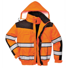 Portwest Hi-Vis Classic Bomber dzseki (narancs/fekete, XXL)