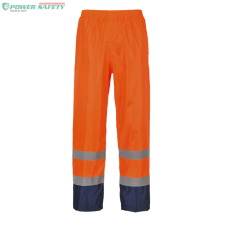 Portwest Hi-Vis Classic Contrast esőnadrág - Narancs/Navy láthatósági ruházat