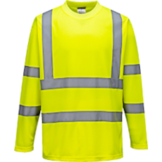 Portwest Hi-Vis hosszú ujjú póló (narancs, S)