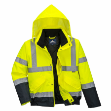 Portwest Hi-Vis kéttónusú bomber kabát láthatósági ruházat