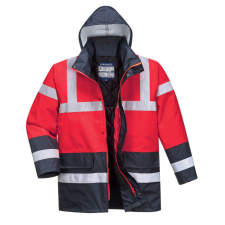 Portwest Hi-Vis Kéttónusú Traffic kabát Red/Navy S láthatósági ruházat
