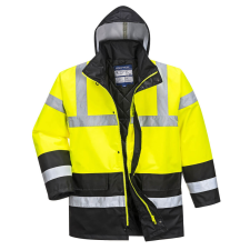 Portwest Hi-Vis Kéttónusú Traffic kabát Yellow/Black XS láthatósági ruházat