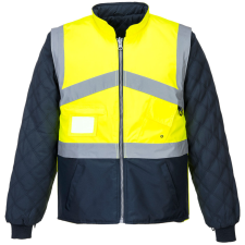 Portwest Hi-Vis kéttónusúkabát - kifordítható Yellow/Navy XS láthatósági ruházat