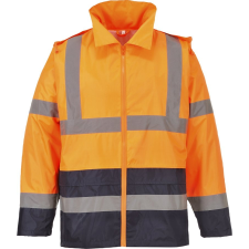 Portwest Hi-Vis klasszikus kontrasztos esődzseki (narancs/tengerészkék, XL) láthatósági ruházat