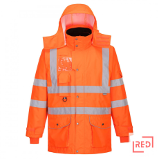 Portwest Hi-Vis légáteresztő az 7-in-1 közlekedési kabát