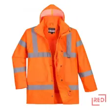 Portwest Hi-Vis légáteresztő rain traffic kabát munkaruha