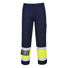 Portwest Hi-Vis Modaflame nadrág (sárga/tengerészkék, XL)