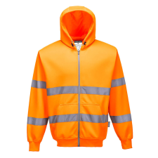 Portwest Hi-Vis zipzáros pulóver (narancs, 4XL) láthatósági ruházat